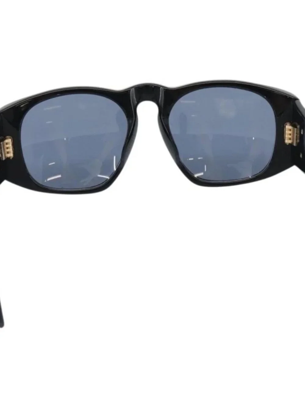 CHANEL COCO Mark Sunglasses plastic Black CC Auth 188635M